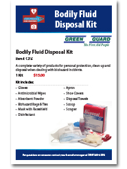 Bodily Fluid Disposal Kit Flyer